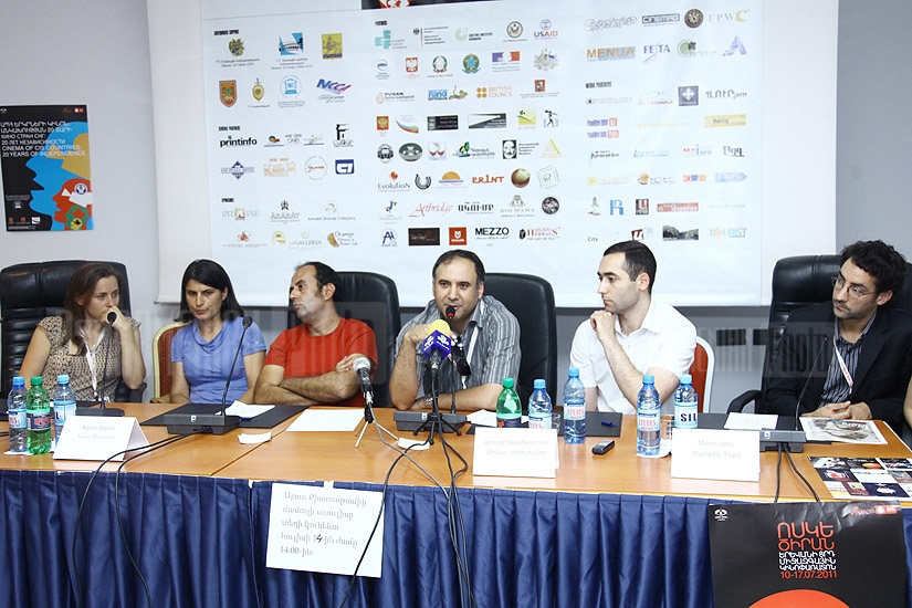 Press conference of Martin Jabs, Ahmad Seyedkeshmiri and Nacho Martin within the frameworks of Golden Apricot 8th Film Festival