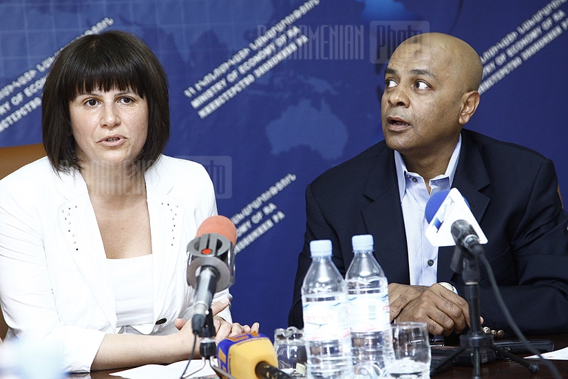 Press conference of RA deputy minister of economy Karine Minasyan and CEO of 
