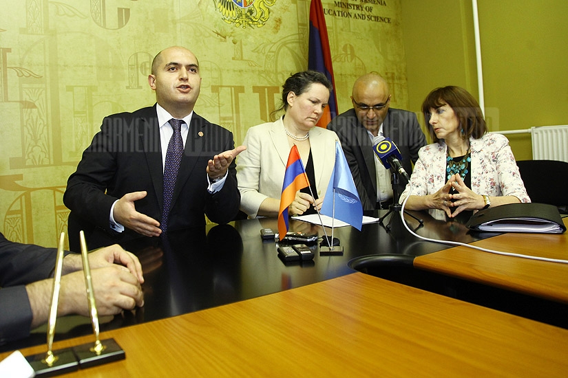 Press conference of RA Ministry of Education and Science and UNDP