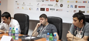 Press conference of Vahan Khachatryan, Vardan Danielyan and Harutyun Shatyan within the frameworks of Golden Apricot 8th Film Festival 