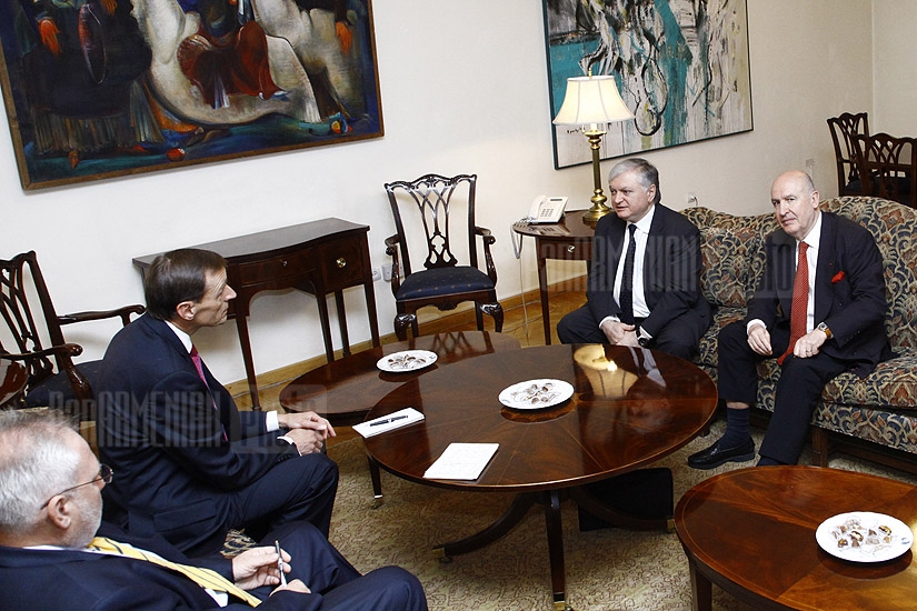 RA FM Edward Nalbandian receives OSCE Minsk group co-chairs 