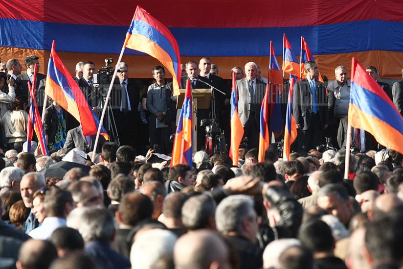 Armenian opposition protest rally 