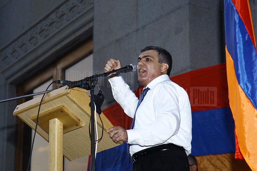 Armenian opposition protest rally takes place at Liberty Square