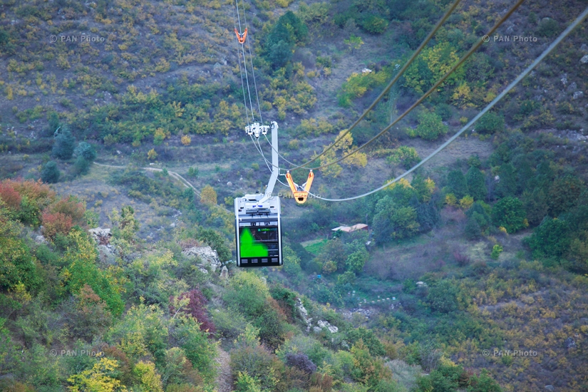 Opening ceremony of the world's longest reversible ropeway Tatev Wings