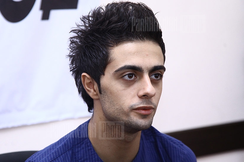 Press conference of New Wave 2011 song contest's participant from Armenia singer Erik