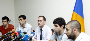Press conference of Armenian National Congress spokesman Arman Musinyan and the congress representatives