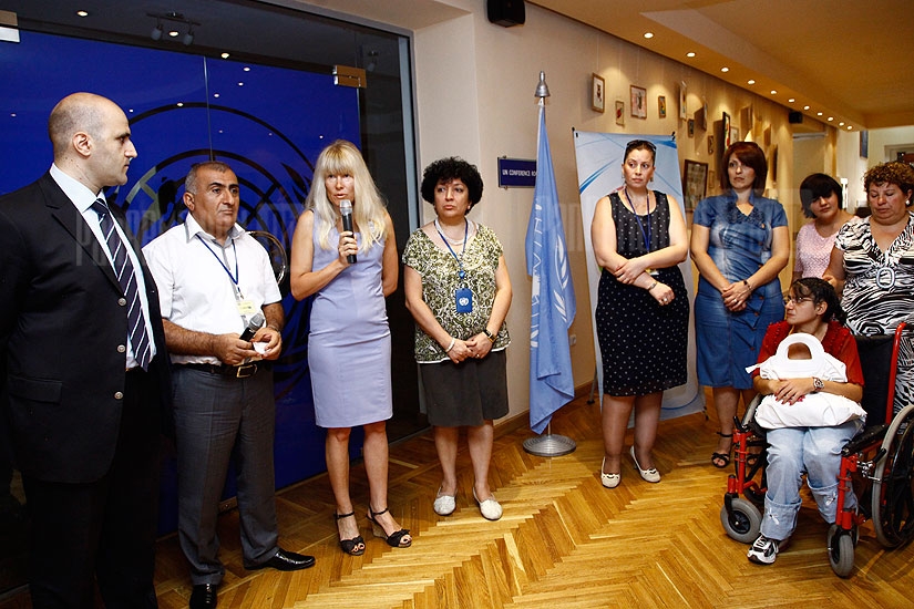 Exhibition of Kharberd special orphanage students at UN Yerevan office