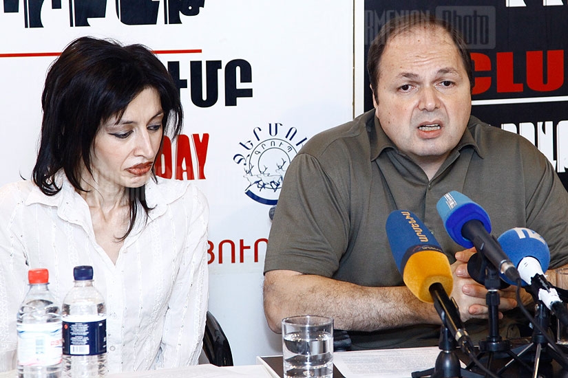 Press conference of Unison NGO CEO Armen Alaverdyan and member of the Chamber of Advocates Gayane Khachatryan 