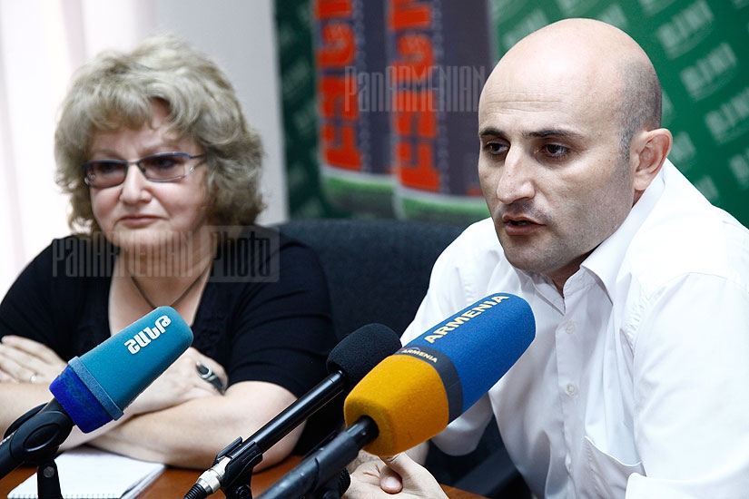 Press conference of the head of department of tourism and territorial economic development at Armenian Economy Ministry Mekhak Apresyan and EcoLur NGO President Inga Zarafyan