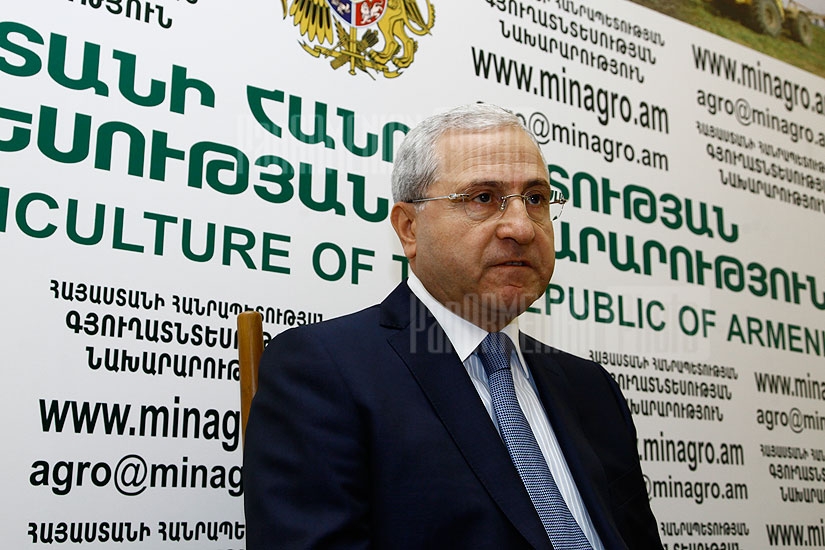 Пресс-конференция министра сельского хозяйства Армении Серго Карапетяна