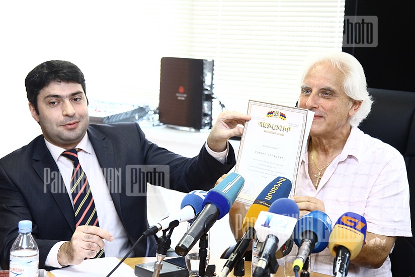 Press-conference of composer and singer Martin Yorgantz at Ministry of Diaposra
