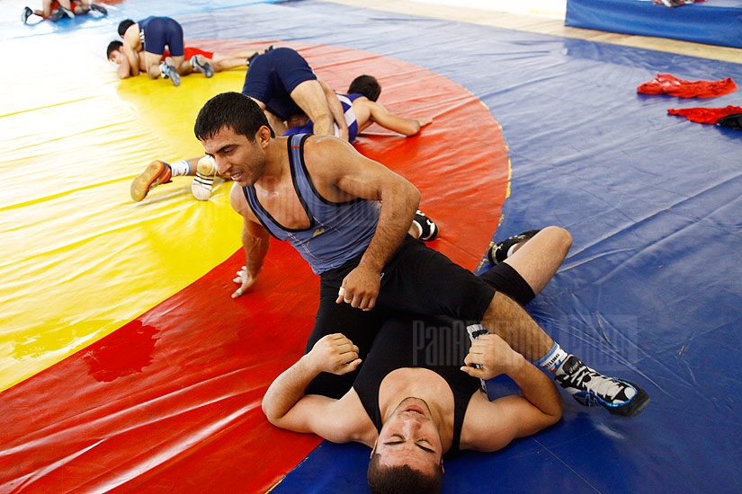 Armenian national team's training in preparation of World Greco-Roman Wrestling Championship  