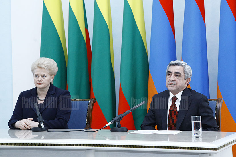 Президент Литвы Даля Грибаускайте в резиденции президента РА