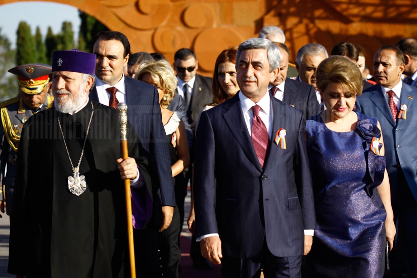 President's reception dedicated to the 20th anniversary of the Armenian Independence at the Sartarabat Battle Memorial