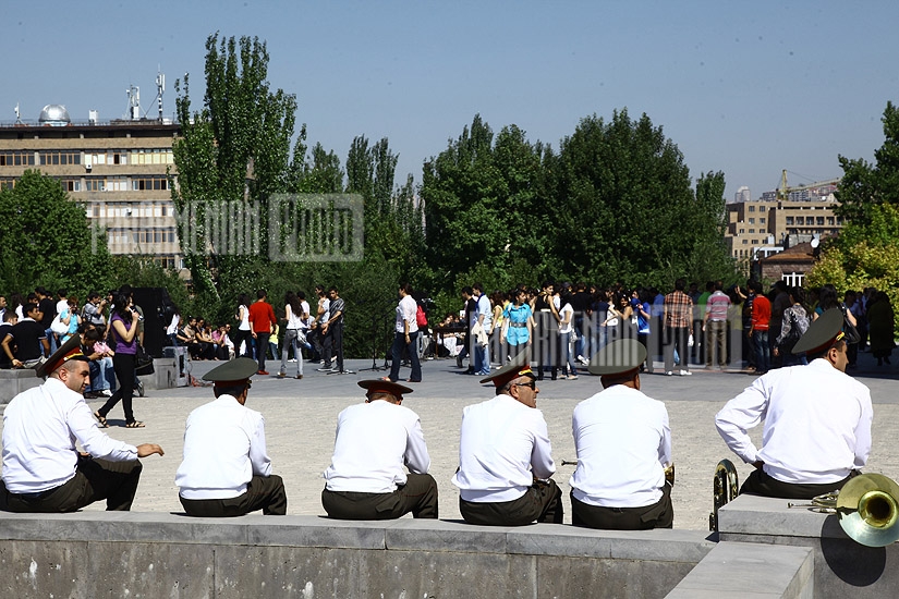 Youth pilgrimage to Grigor Lusavorich church on Armenia's Independence 20th anniversary