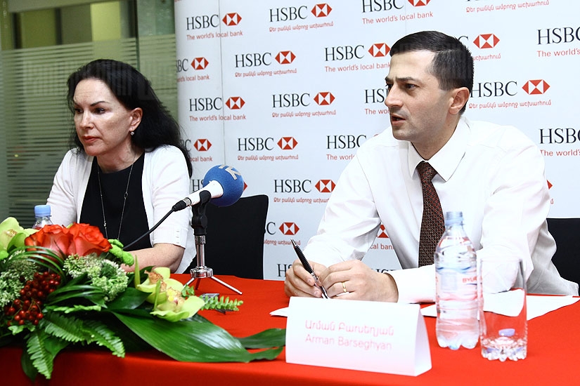 Press conference at HSBC bank