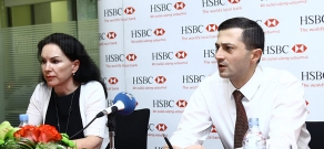 Press conference at HSBC bank