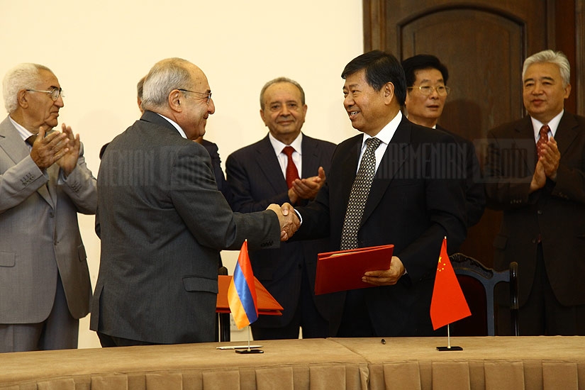 Общественные советы Армении и Китая подписали соглашение о двухстороннем сотрудничестве