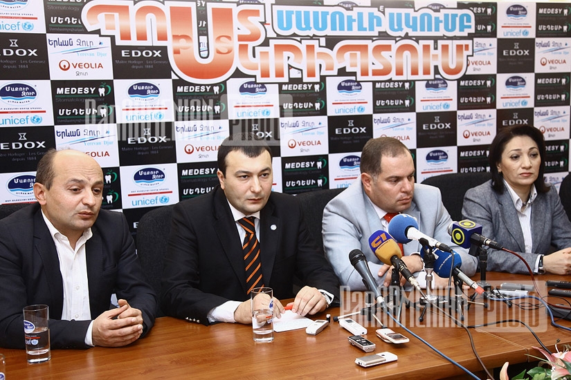 Press conference of Heritage party MP Stepan Safaryan, ARF Dashnaktsutyun MP Lilit Galstyan, Prosperous Armenia MP Vahe Enfiajyan and Republican MP Hovhannes Sahakyan