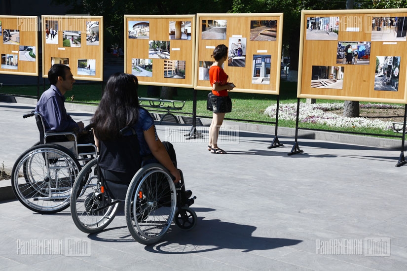 Unison NGO organizes open-air photo exhibition dedicated to environments' accessibility for the disabled 