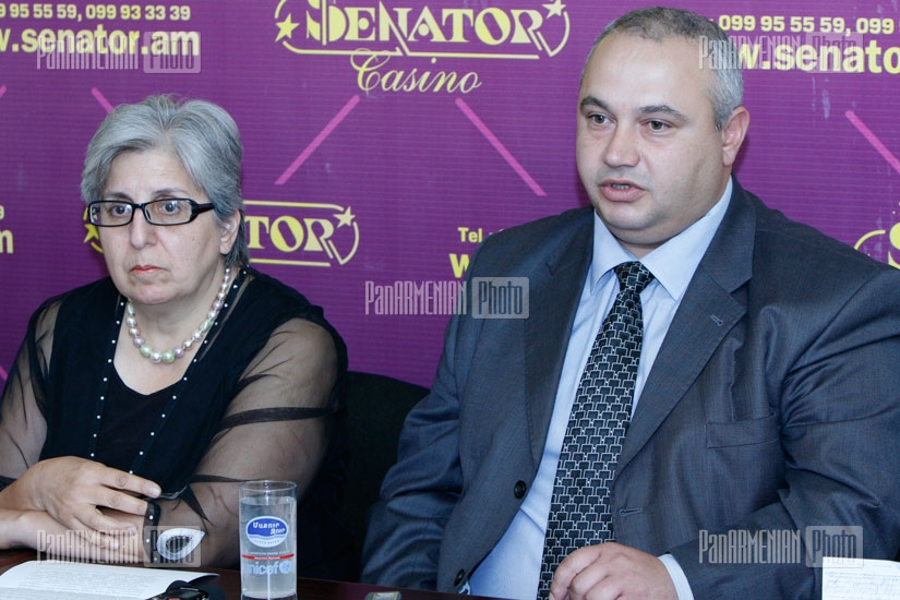 Press conference of Artur Kesoyan, Anahit Grigoryan and Kolya Makaryan concerning problems of aged people