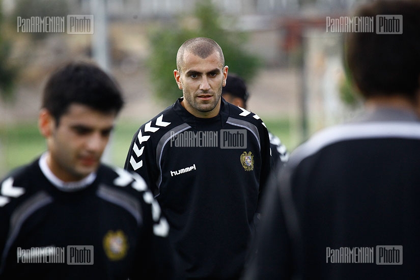 Тренировка сборной Армении по футболу