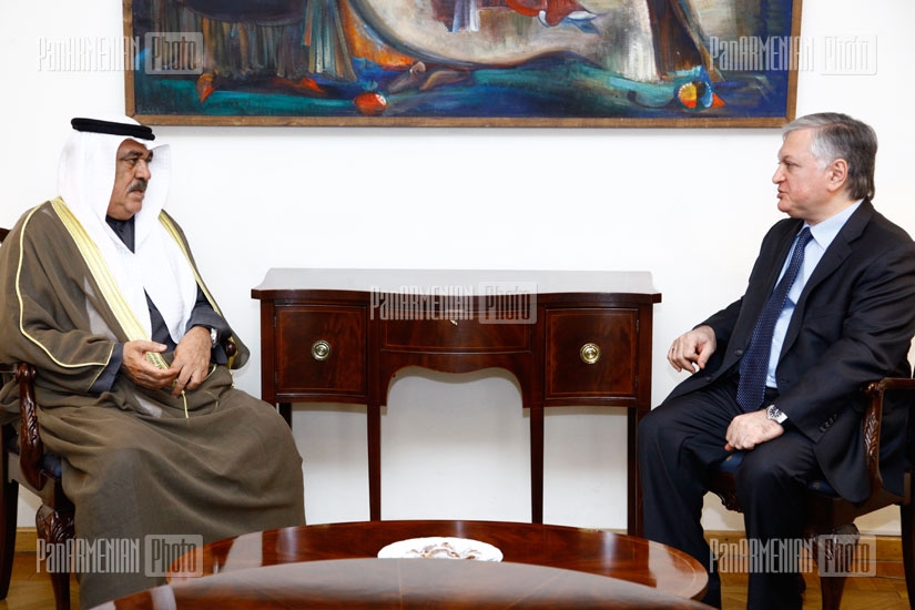 RA FM Edward Nalbandian receives Kuwait's Minister of Finance Mustafa Jassem Al-Shamali