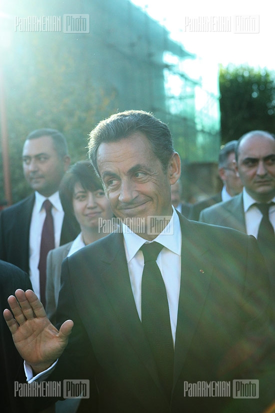French president Nicolas Sarkozy visits Mother See of Holy Echmiadzin