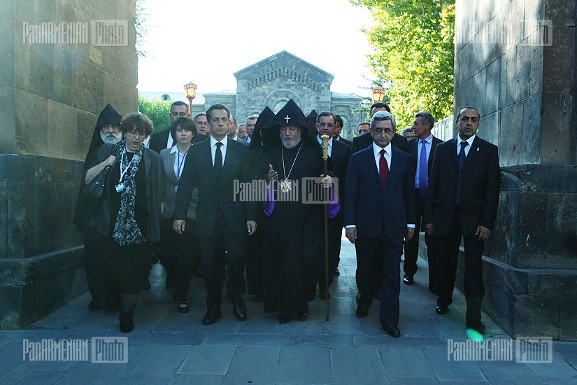 Президент Франции Николя Саркози посетил Первопрестольный Эчмиадзин
