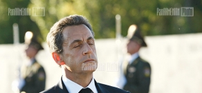 French president Nicolas Sarkozy at Armenian Genocide Memorial