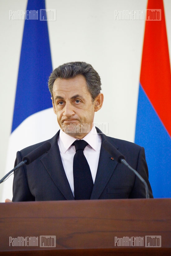 President Serzh Sargsyan receives French president Nicolas Sarkozy 