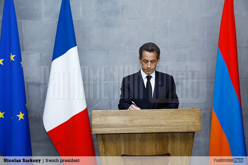 Nicolas Sarkozy in Armenian Genocide Memorial