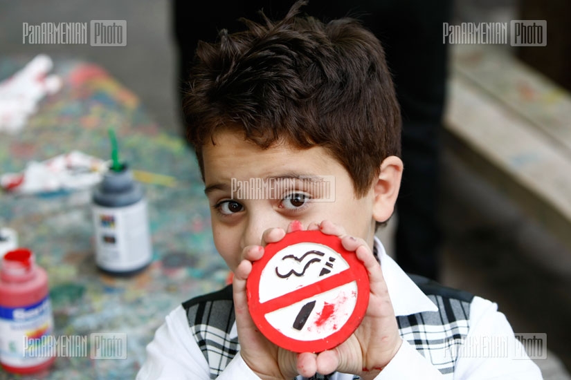 Open lesson concerning smoking for children 