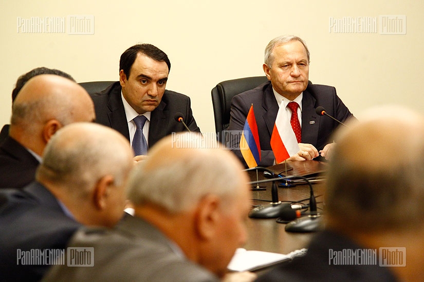 Press conference of NSC of Armenia Arthur Baghdasaryan and President of Polish National Security Bureau Stanisław Koziej 