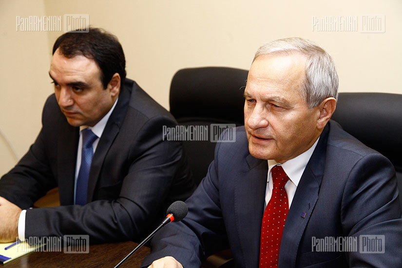 Press conference of NSC of Armenia Arthur Baghdasaryan and President of Polish National Security Bureau Stanisław Koziej 