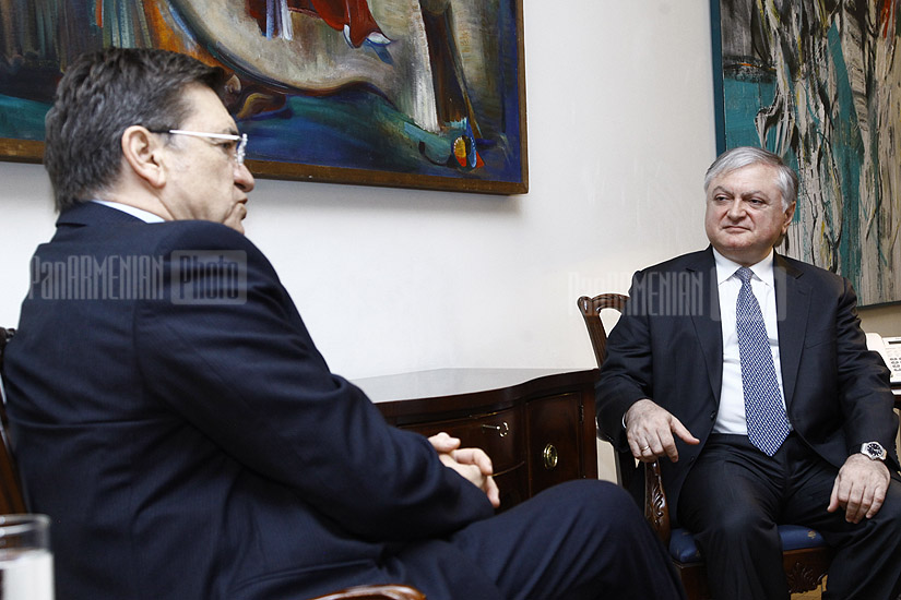 FM Edward Nalbandian receives Petros Efthimiou