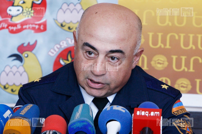 Press conference of RA Ministry of Emergency Situations Rescue Service Deputy Director Vrezh Gabrielyan.