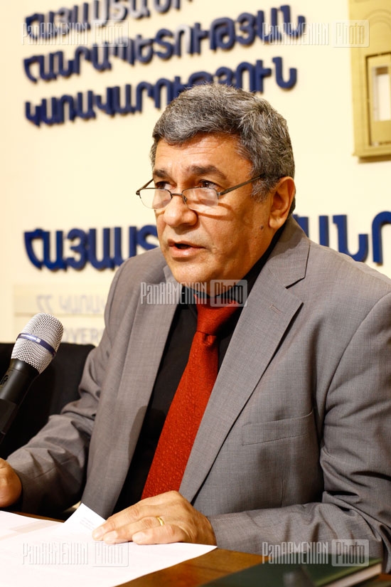 Press conference of RA MES State Committee of Science Head Samvel Harutyunyan
