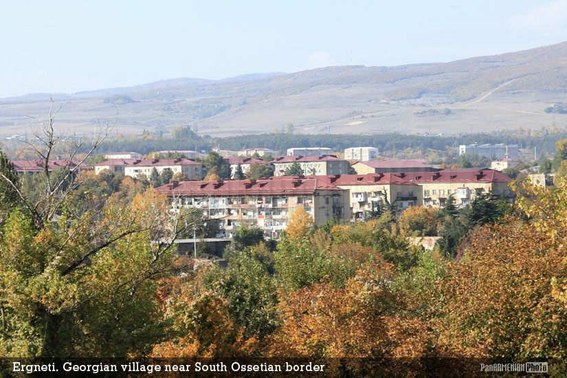 Вид на Цхинвали, столицу Южной Осетии