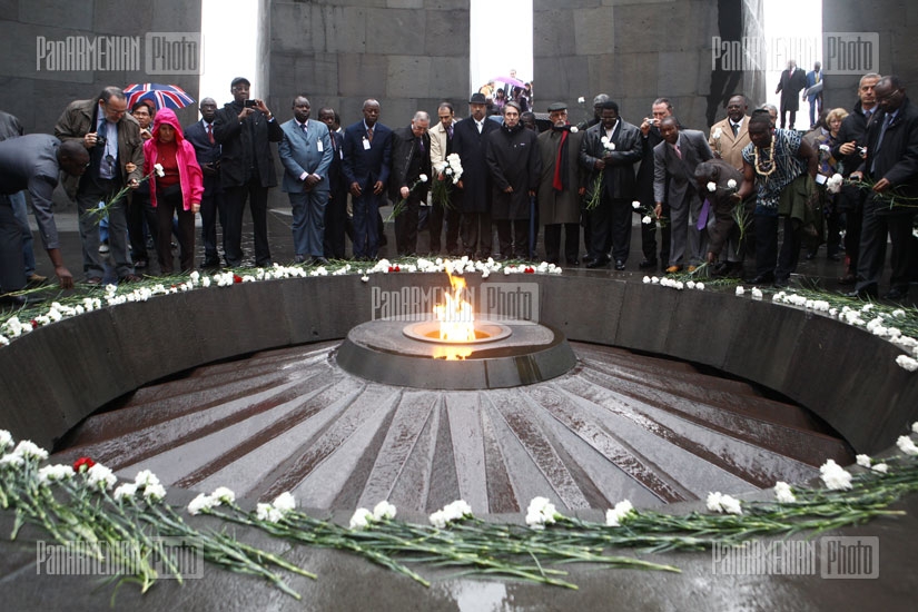 Members of the International Association of Francophone Mayors visit Armenian Genocide Memorial