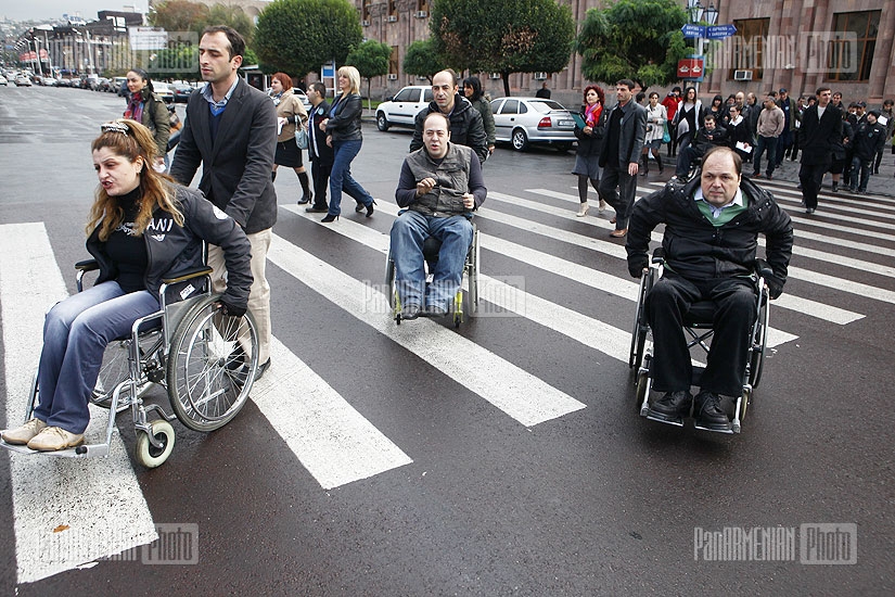 Procession with participation of people with disabilities, public figures and the Ombudsman