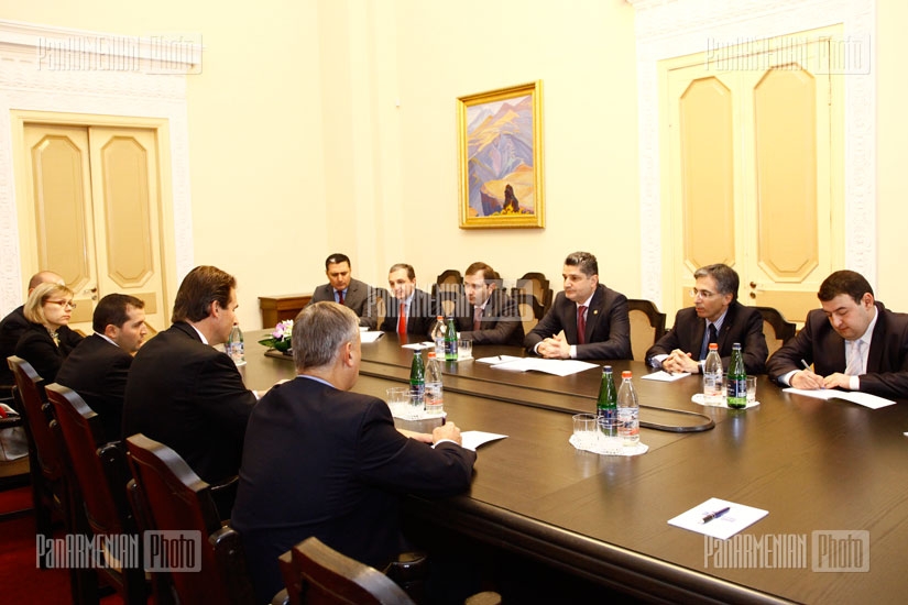 RA PM Tigran Sargsyan receives Gunnar Wiegand, the EU Chief Negotiator in the negotiations over the Association Agreement between Armenia and the EU