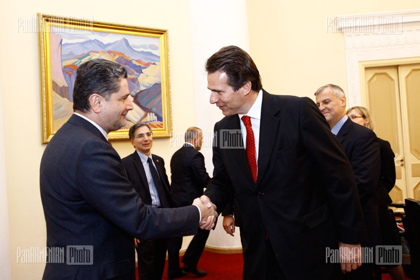 RA PM Tigran Sargsyan receives Gunnar Wiegand, the EU Chief Negotiator in the negotiations over the Association Agreement between Armenia and the EU