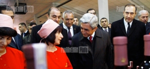 Президент Армении Серж Саркисян посетил винный завод 