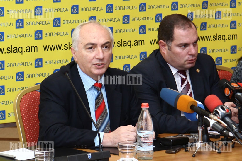 Пресс-конференция Ованеса Саакяна (РПА) и Арама Г. Саркисяна (Армянская демократическая партия)