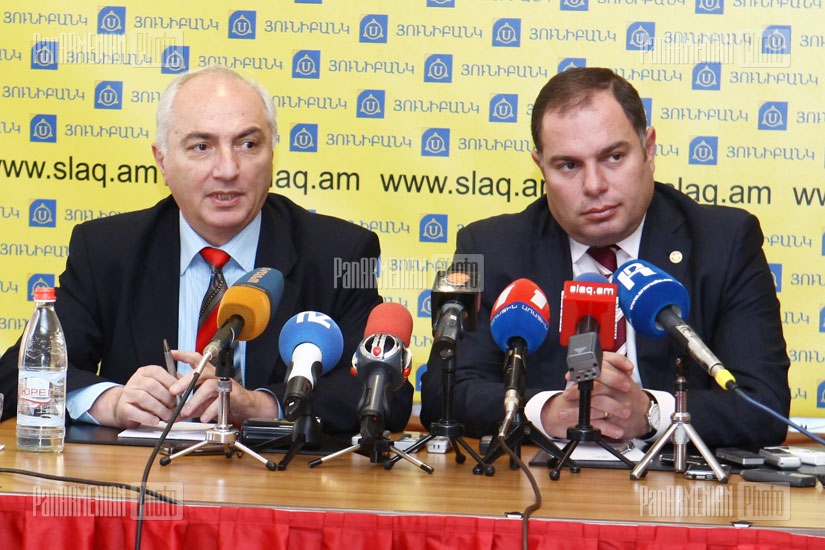 Пресс-конференция Ованеса Саакяна (РПА) и Арама Г. Саркисяна (Армянская демократическая партия)