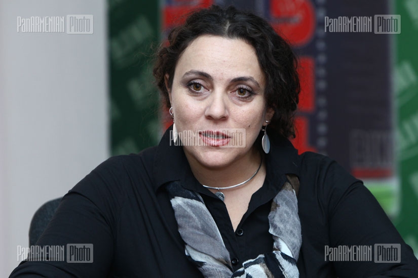 Press conference of social workers Narine Balayan, Astghik Minasyan and Anahit Mkhoyan