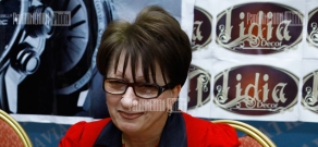 Press conference of the chairwoma of Social-Democrat Hunchakian party Lyudmila Sargsyan