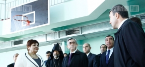 RA President Serzh Sargsyan visits Spitak N1 school after Al.Myasnikyan