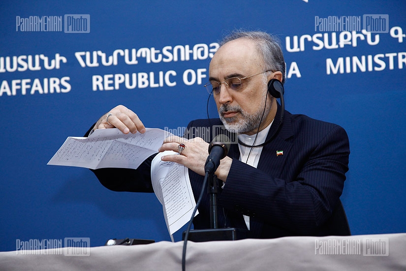Press conference of Armenian Foreign Minister Edward Nalbandian and his Iranian counterpart Ali Akbar Salehi